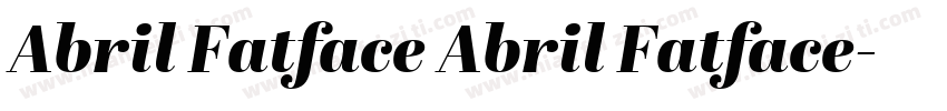 Abril Fatface Abril Fatface字体转换